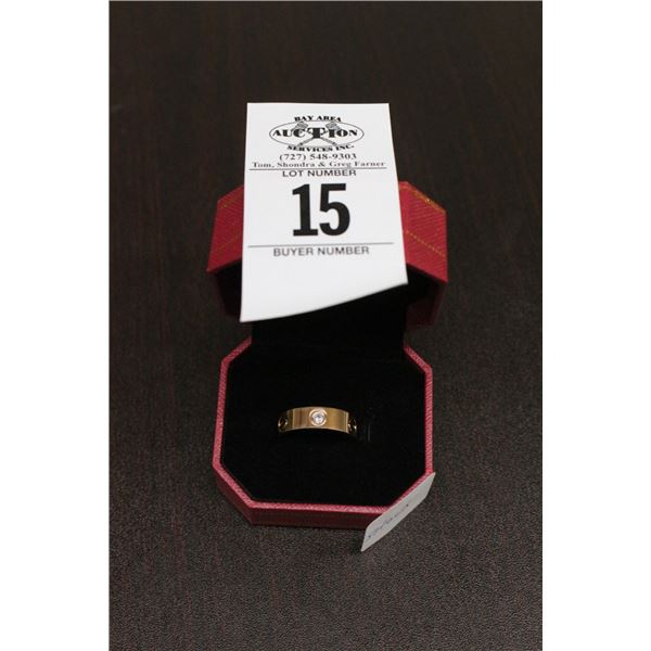 Cartier Gold Style Diamond Chip Ring - Not Authenticated