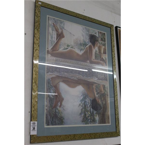 Framed Art Nude Reflection - 30"  X  36"