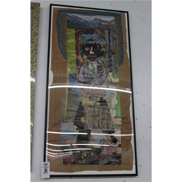 Abstract Framed Collage Photo - 20"  X  36"