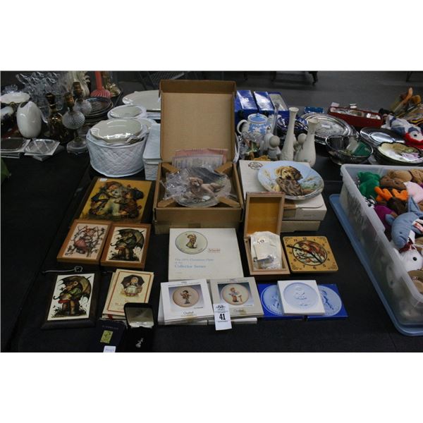 Gobel Hummel Wall Art, Clock, Collector Dishes, Books, Charm
