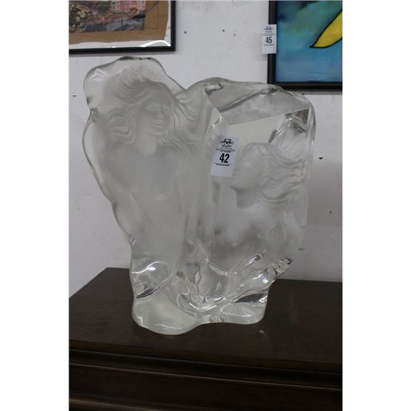 Carved Crystal Nude Statuary