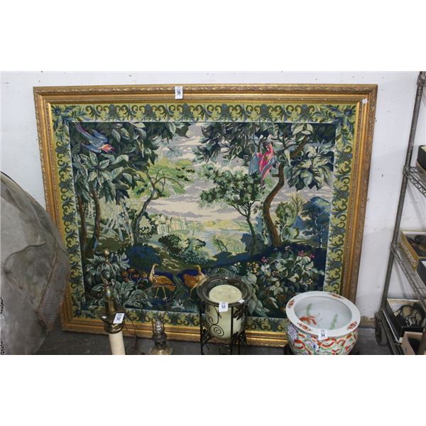 Gold Guild Framed Ornate Tapestry - 4'  X  6'
