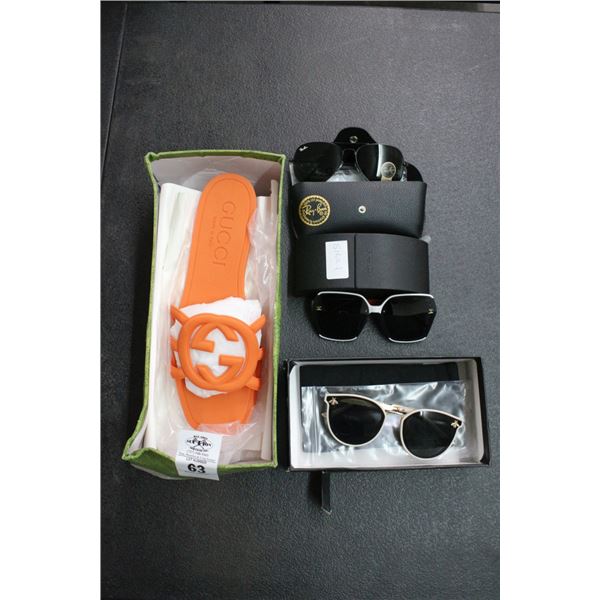Ray Ban/Gucci/Prada Sunglasses 3, Gucci Slip Ons - Not Authenticated