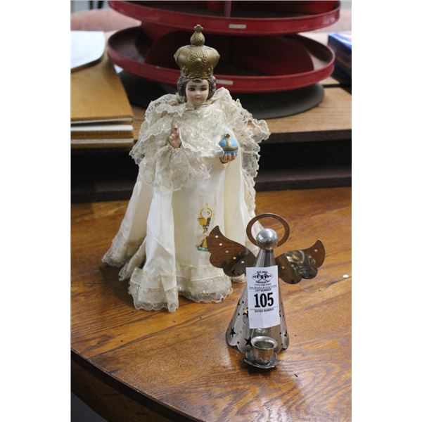 Ornate Vintage Doll, Candle Angel