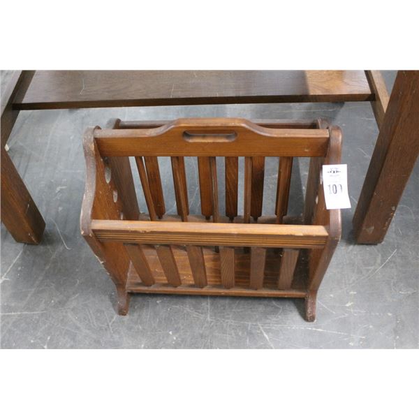 Mahogany Magazine Rack