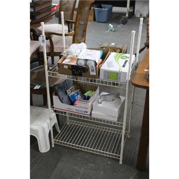 Light Weight White Storage Rack