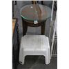 Image 1 : Mahogany Oval End Table, Step Stool