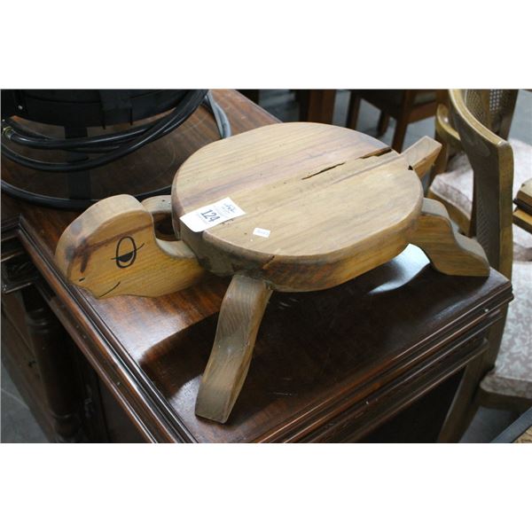 Carved Turtle Pedestal