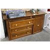 Image 1 : Oak 4 Compartment Cabinet - Some Damage