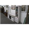 Image 2 : Whitewashed Distressed 4 Pc. Entertainment Center w/Fireplace Insert