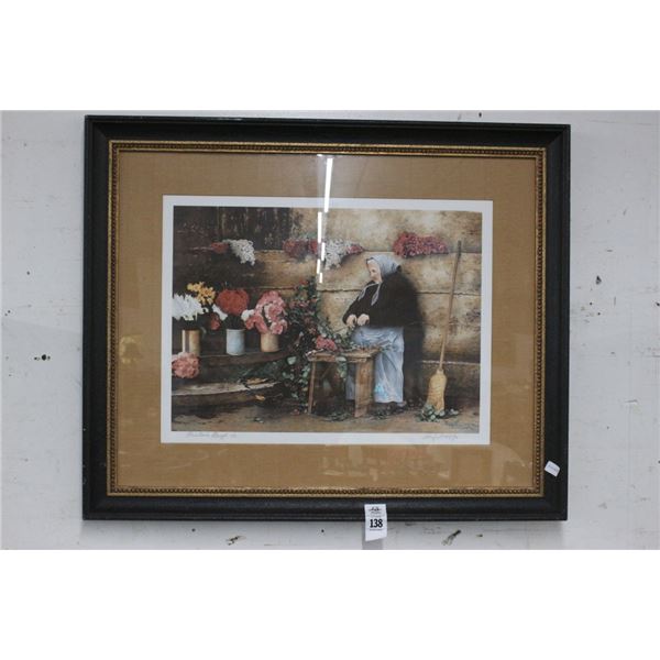 Framed Wall Art Printers Proof Signed Comazzi - 30"  X  36"