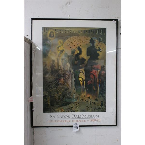 Framed Salvador Dali 1969 - 1970 Poster - 24"  X  30"