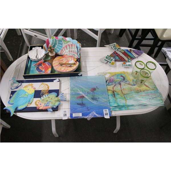 Asst. Nautical Dishes, Placemats, Décor