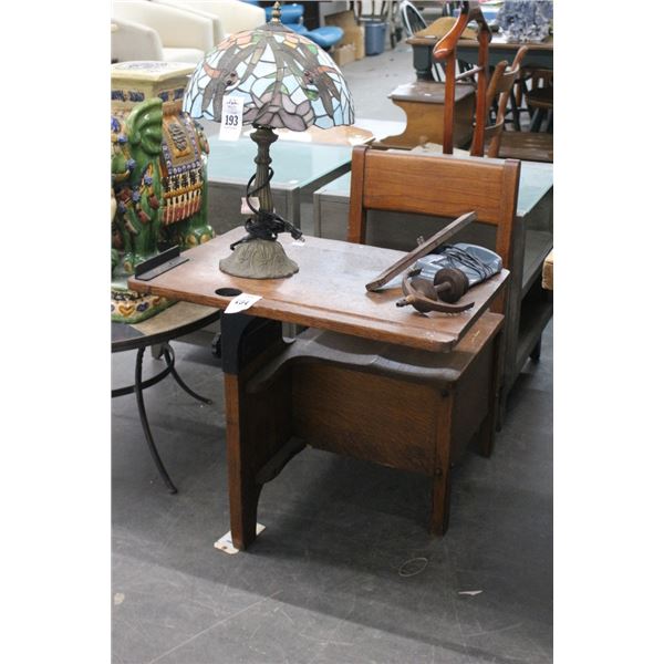 Vintage Mahogany Student Desk