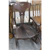Image 1 : Mahogany Antique Rocker w/Harp Back