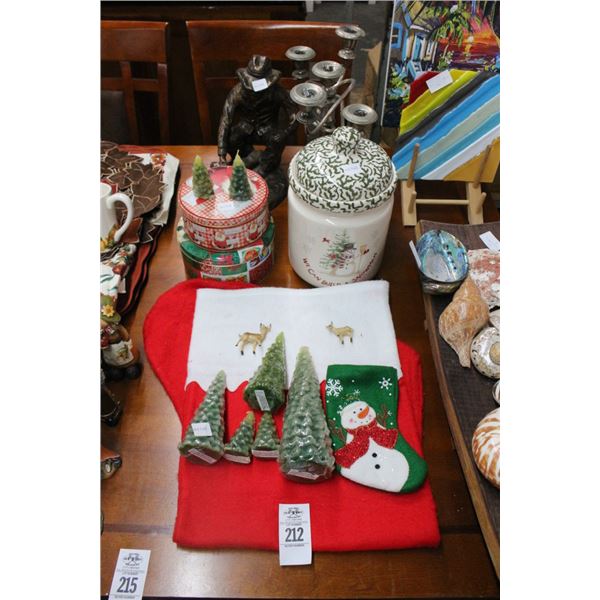 Snowman Jar/Tins, Cast Cowboy, Silverplate, Candleabra, Décor