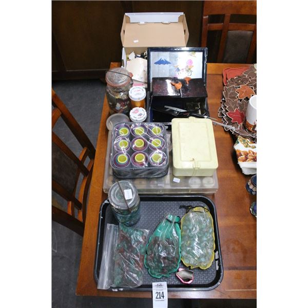 Asst. Marbles, Buttons, Craft Items