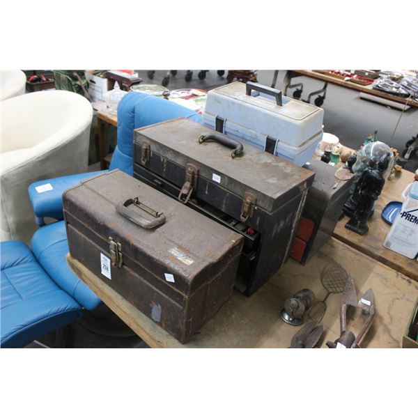 Vintage Toolboxes 4 w/Some Tools