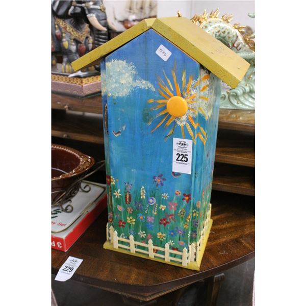 Floral Garden Painted Storage Cabinet