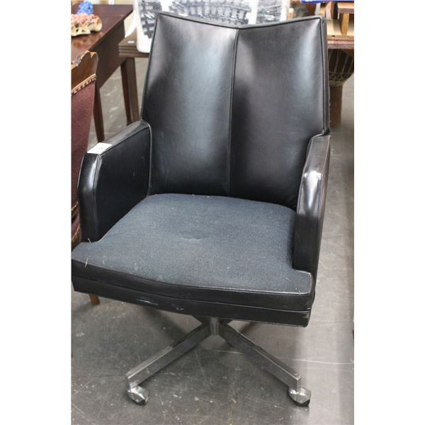 Vintage Black Office Armchair