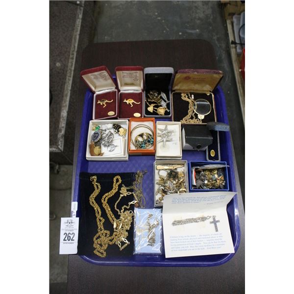 Rosary, Magnifier, Pins, Estate Jewelry