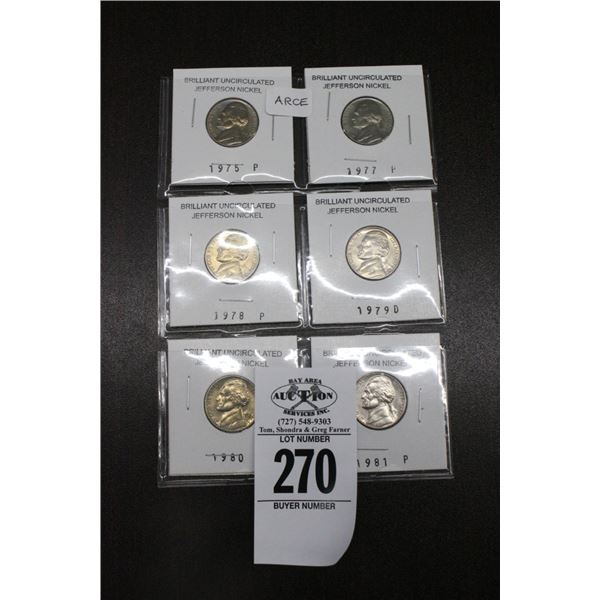 Uncirculated Jefferson Nickels - 6