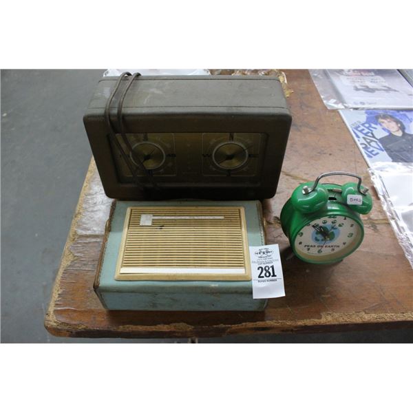Vintage Radio, Alarm Clock - 3 Pc.