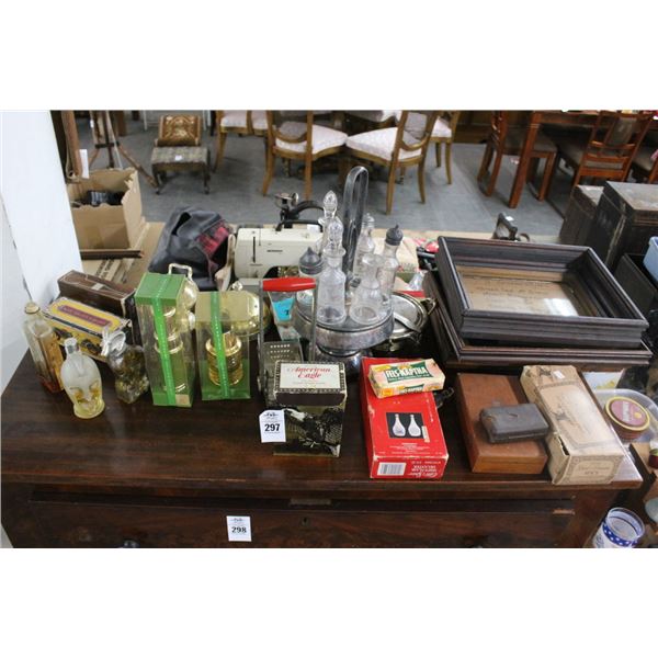 Oil/Vinegar Spinner Set, Decanters, Vintage Vanity Items