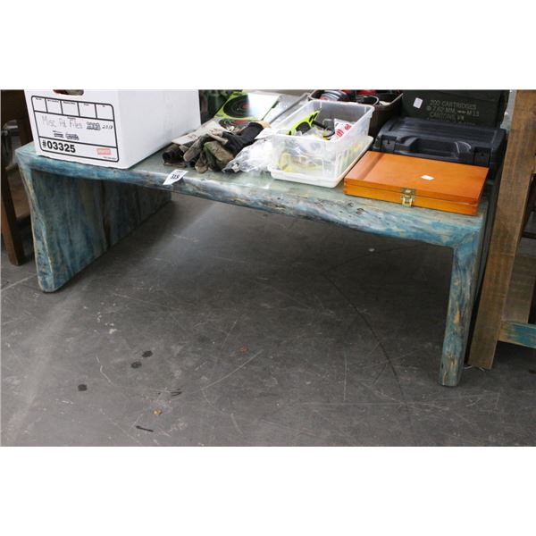 Distressed Mixed Turquoise Coffee Table