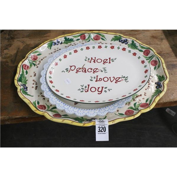 Ornate Porcelain Serving Trays - 3