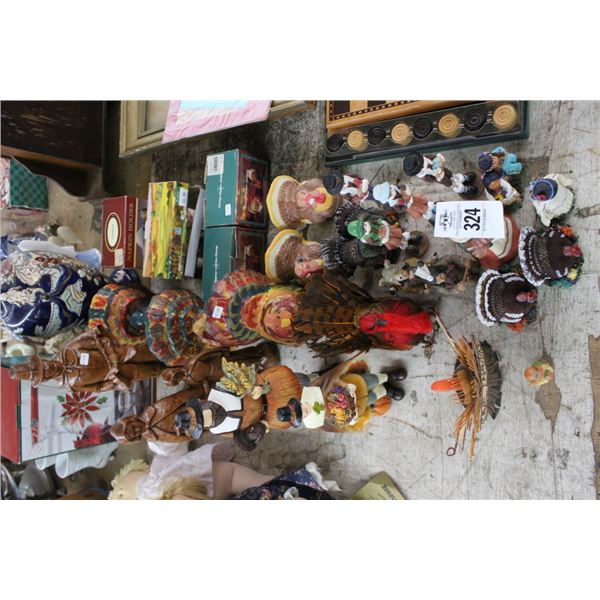 Asst. Thanksgiving Figurines, Décor