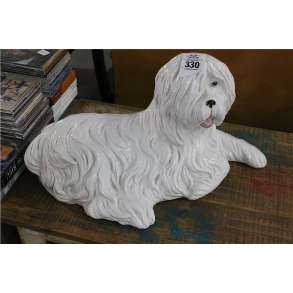 Italian Glazed Sheepdog Statuary