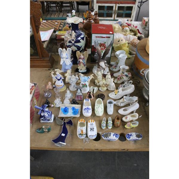 Ornate Large Vases, Figurines, Porcelain Shoes, Art Glass, Décor