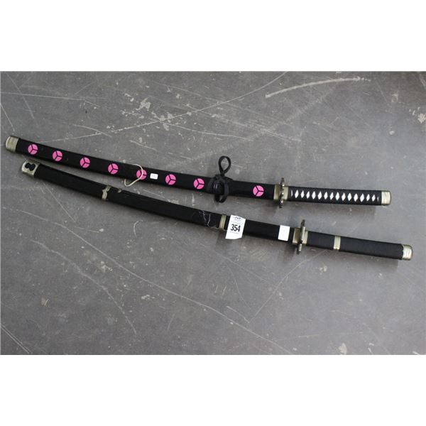 Ornate Plastic Samuri Swords w/Sheaths