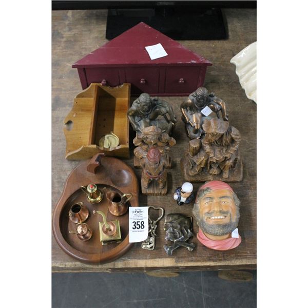Pirate Figurines, Bissons Heads, Corner Drawer, Miniatures