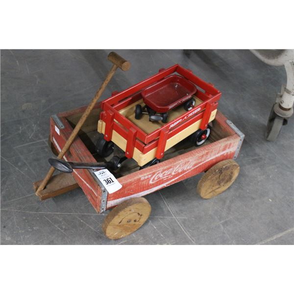 Vintage Coke Tray Wagon, Mini Radio Flyer Wagons