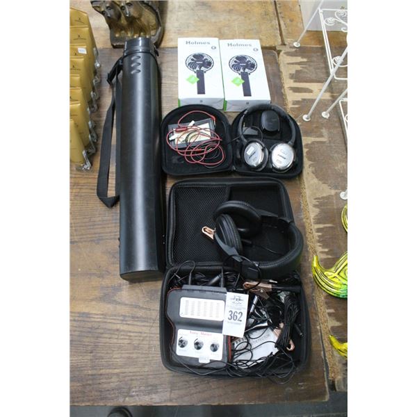 Bose Headphones, Personal Fans, Noise Master Unit, Transport Case