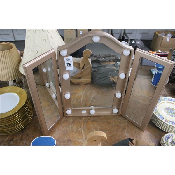 Lighted Countertop Vanity Mirror