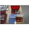 Image 1 : Ornate Gold Plate, SS Utensils in Boxes
