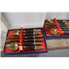 Image 2 : Ornate Gold Plate, SS Utensils in Boxes