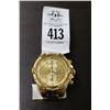 Image 1 : Invicta Large Face Men's Gold Dive Style Watch