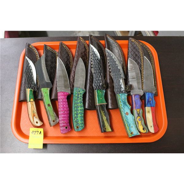 8-Custom Knife w/Sheath - 8 X $