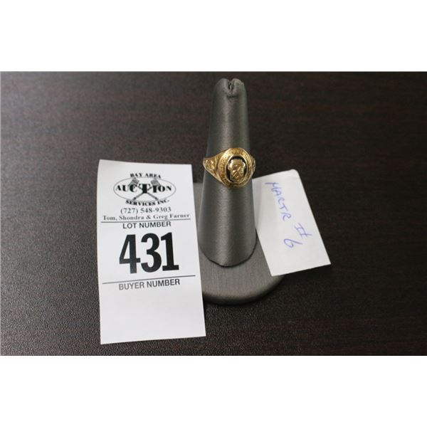 10K  YG  Monogram Class Ring - 5.6G