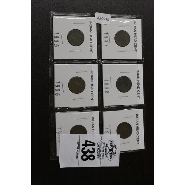 Asst. Indian Head Cents - 6