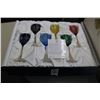 Image 1 : Faberge Cut to Clear 6 Pc.  Wine Glass Set w/Case