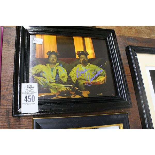 Bryan CranstonAaron Paul Breaking Bad Main Actors Autographed Photo Framed