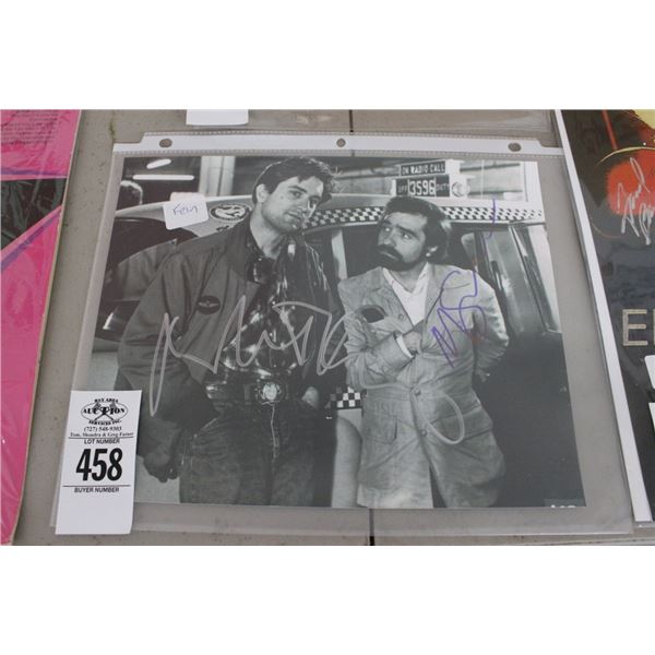 Taxi Main Actors Robert DeNiro/Martin Scorcese Autographed Photo