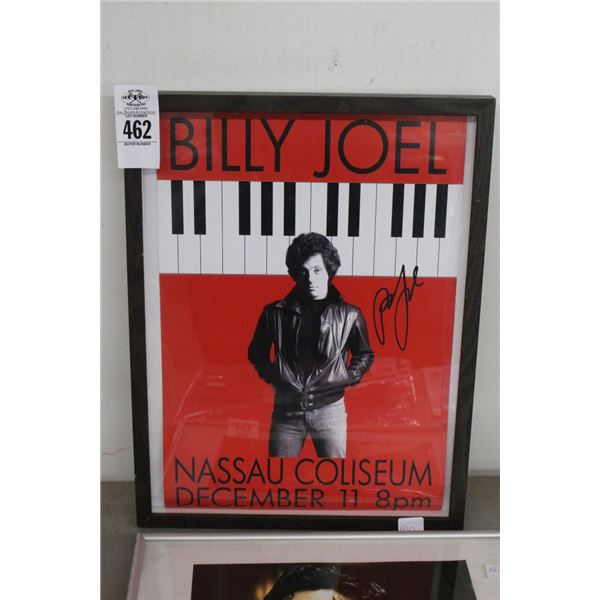Billy Joel Autographed Framed Promotion