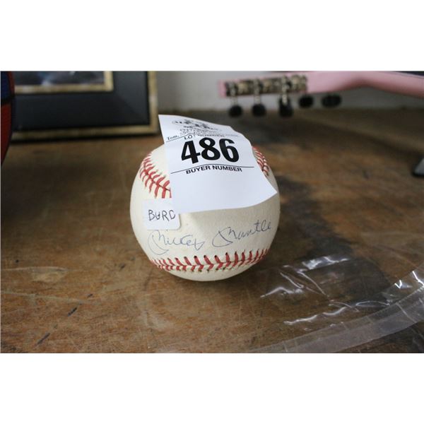Mickey Mantle Autographed Baseball