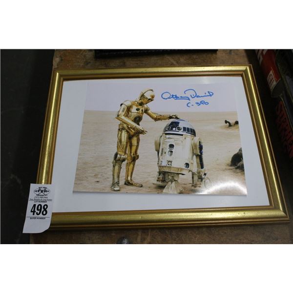 C3PO Autographed Photo w/R2D2